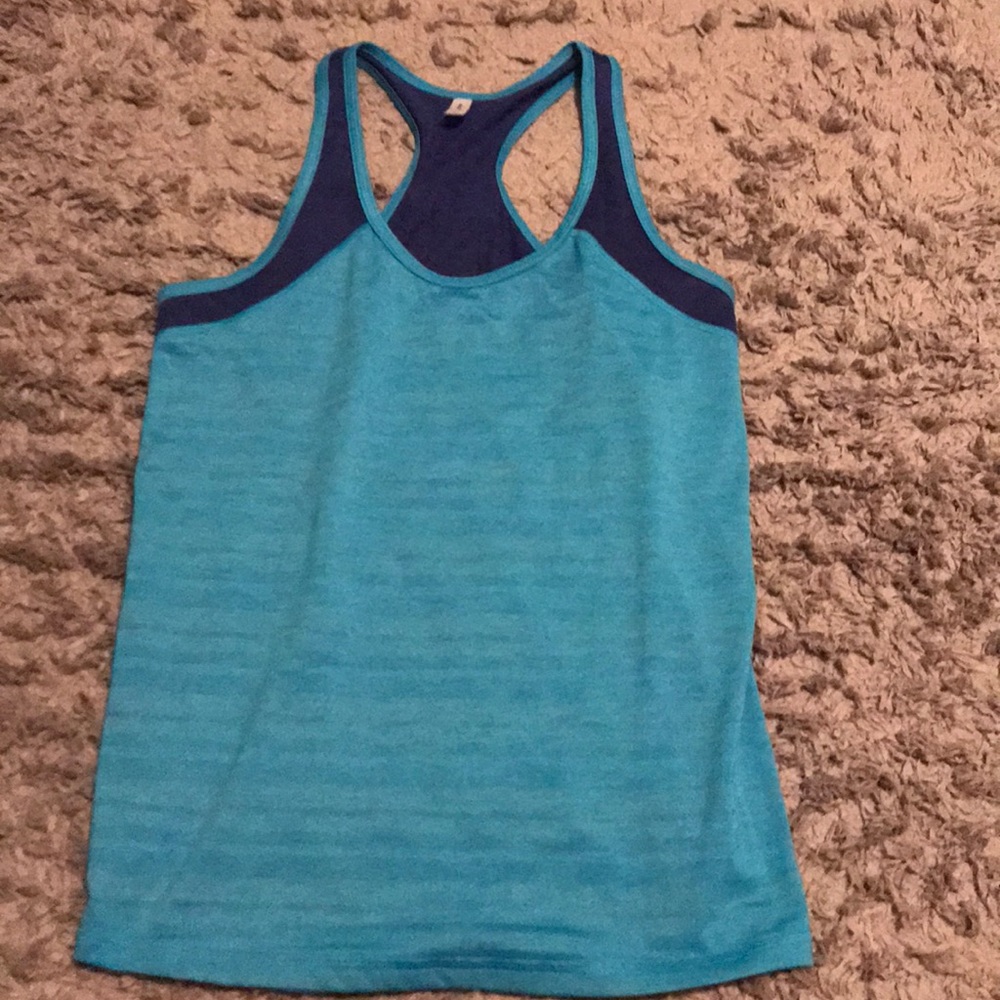 Blue Workout Tank Top